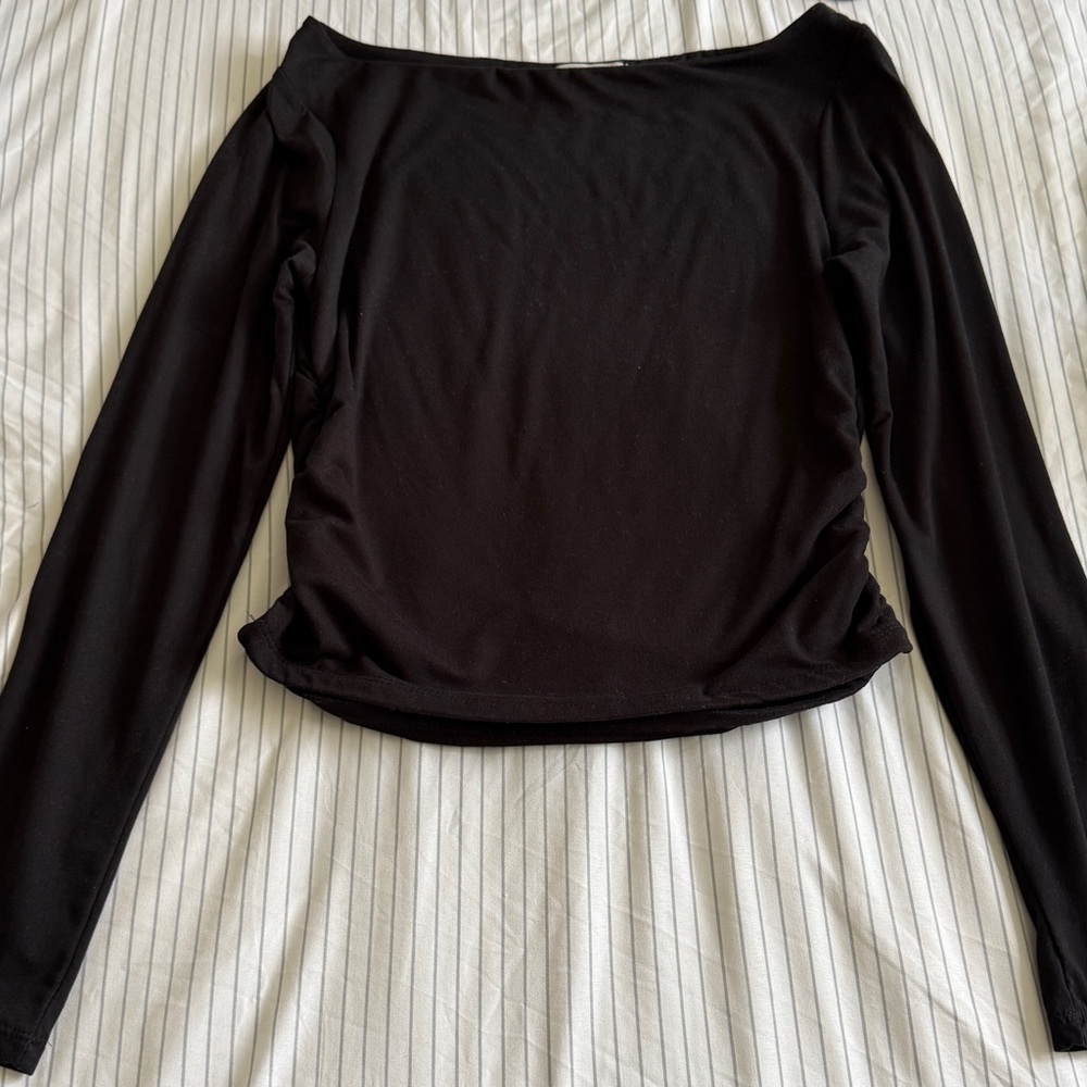 Faded Rose Essentials Black Long Sleeve Top